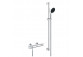 Shower mixer with thermostat Grohe Precision Flow, wall mounted, with shower set - chrome