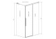 Door cabins prysznicowej Radaway Idea 8 KDJ 100, right, 1000x2000mmm, glass transparent, chrome