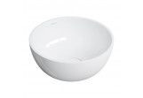 Countertop washbasin OMNIRES SHELL M+, round 35 cm - white shine