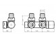 Set zaworowy Zehnder typ P (right version), for connecting środkowego 50 mm, regulacyjny, z możliwością podłączenia głowicy termostatycznej (M30x1,5 mm) - color z palety Zehnder