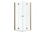 Shower cabin Radaway Nes KDD B 80, part right, door folding, 800x2000 mm - glass transparent, profil miedź szczotkowana