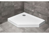 Pentagonal shower tray Radaway Doros Plus PT E, 100x90cm, prawy, acrylic, white