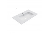 Vanity washbasin Excellent Pik, 81x46,5 cm rectangular with tap hole - white shine
