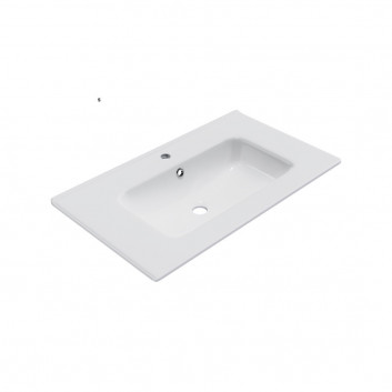 Countertop washbasin Excellent Rima 2.0, 60x40cm, without overflow, battery hole, śnieżnobiały