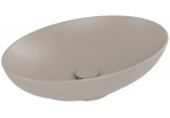 Countertop washbasin Villeroy & Boch Loop & Friends, 56x38cm, oval, z overflow, Stone White CeramicPlus