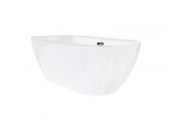 Bathtub freestanding Corsan Olvena 150x75 cm - white, korek klik-klak Grafit / GunMetal
