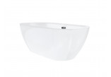 Bathtub freestanding Corsan Olvena 170 cm z wykończeniem black - white
