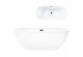 Bathtub freestanding Corsan Olvena 170 cm z wykończeniem black - white