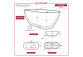 Bathtub freestanding Corsan Olvena 170 cm z wykończeniem black - white