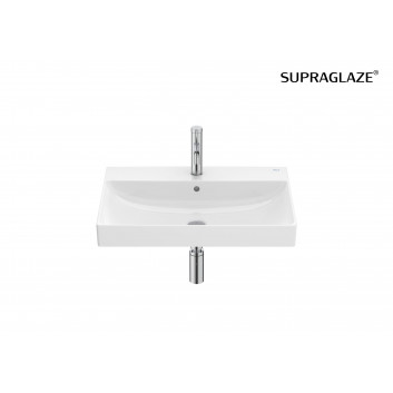 Small washbasin wall mounted Roca Ona 65x46 cm FINECERAMIC® - white