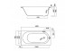 Bathtub Cersanit Flavia rectangular 70x140 cm, white