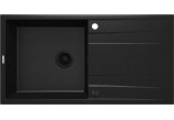 Zlewozmywak steel Deante Legato 76x43,5 cm, 1-komorowy z ociekaczem - satyna