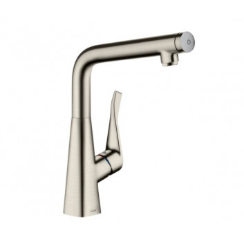 Kitchen faucet Hansgrohe Talis M54, single lever 210, pull-out spray, 2jet - stainless steel, finish