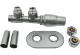 Zawór thermostatic Deante Design Studio do grzejnika łazienkowego, prawy - steel mat