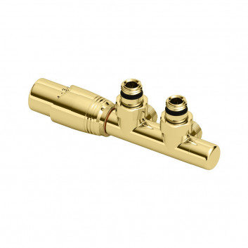Set zintegrowany thermostatic Excellent Volaro 2.0 grzejnikowy lewy - gold shine