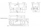 Bathtub freestanding Roca Eternity Wall 165x75,5 cm white