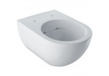 Bowl wc Geberit Acanto hanging 53x35 cm, washdown model, bez kołnierza, with coating KeraTect - white