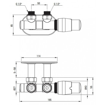 Dispenser płynu Deante Aster do mycia naczyń - titanium