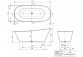 Bathtub freestanding Villeroy&Boch Theano, 175x75cm, Quaryl - weiss alpin