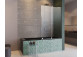 Parawan nawannowy Radaway Furo SL PND II 100, lewy, glass transparent, 100x150cm, przesuwny, profil chrome