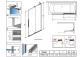 Parawan nawannowy Radaway Furo SL PND II 100, lewy, glass transparent, 100x150cm, przesuwny, profil chrome