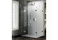 Shower cabin quadrangle frameless Huppe SolvaPro, swing door with fixed segment and side panel, fixing right, 700-1200 x 200-1200 mm, height 1200-2000 mm on special order, silver shine, glass AntiPlaque