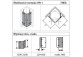 Swing door Huppe SolvaPro, bezramowe quadrangle with fixed segment, side segment and side panel, fixing right, 900-1200 x 200-1200 mm, height 1200-2000 mm on special order - shiny silver profile, glass transparent AntiPlaque