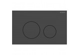Flush button uruchamiający Geberit Sigma40 do spłukiwania dwudzielnego, round - Black chrome / Szczotkowany
