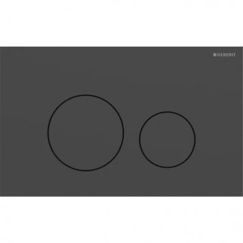 Flush button uruchamiający Geberit Sigma40 do spłukiwania dwudzielnego, round - Black chrome / Szczotkowany
