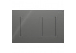 Flush button uruchamiający Geberit Sigma40 do spłukiwania dwudzielnego, rectangular, stainless steel - black mat