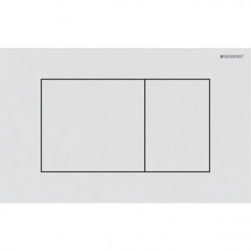 Flush button uruchamiający Geberit Sigma40 do spłukiwania dwudzielnego, rectangular, stainless steel - black mat