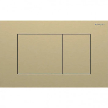 Flush button uruchamiający Geberit Sigma40 do spłukiwania dwudzielnego, rectangular, stainless steel - black chrome/ szczotkowany