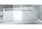Asymmetric bathtub left Besco Integra 150x75cm + parawan 3-skrzydłowy, white