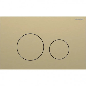 Flush button uruchamiający Geberit Sigma40 do spłukiwania dwudzielnego, round, stainless steel - czerwone gold/ szczotkowany