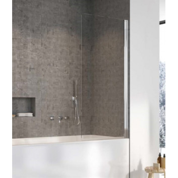 Parawan nawannowy Radaway Nes PNJ I 90x150 cm, lewy - glass transparent, profil GunMetal