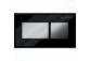 Flush button uruchamiający Geberit Sigma70 do spłukiwania dwudzielnego, rectangular, stainless steel - black chrome/ szczotkowany