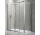Door sliding Novellini Lunes 2A 146-152 cm, silver profile, transparent glass