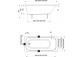 Bathtub Ravak Chrome rectangular 150x70 cm 