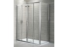 Door sliding Novellini Lunes 2A 128-134 cm, silver profile, transparent glass