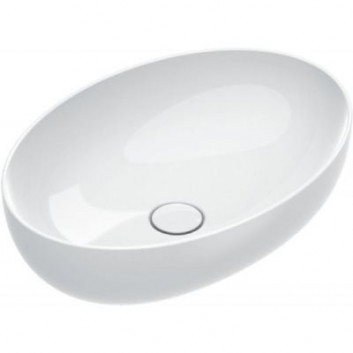 Countertop washbasin Catalano Sfera round 42 cm, without tap hole, without overflow - white shine