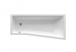 Bathtub rectangular Ravak City Slim (cienki górny rant) 180x80 cm, acrylic - white 