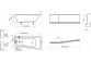 Bathtub Ravak BeHappy II 170x75 cm, left, acrylic - white 