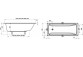 Bathtub rectangular Ravak Classic II 150x70 cm, acrylic - white 