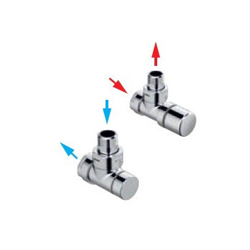 Set zaworowy Zehnder, typu U, chrome