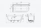 Bathtub freestanding Excellent Olia 2.0, 150x73cm, oval, acrylic, white