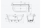 Bathtub freestanding Excellent Olia 2.0, 150x73cm, oval, acrylic, white