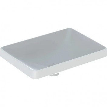 Geberit Variform Recessed washbasin, rectangular, 55cm, without overflow, without tap hole