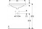 Geberit Variform Recessed washbasin, rectangular, 55cm, without overflow, without tap hole