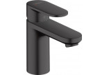Single lever washbasin faucet 70 with pop-up waste with pull-rod, Hangrohe Vernis blend , black mat