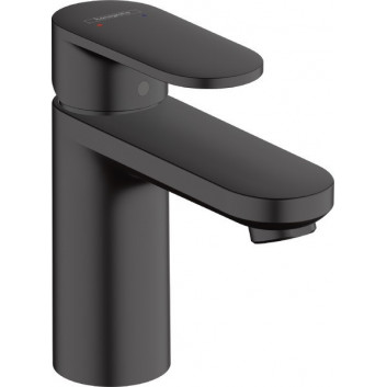 Single lever washbasin faucet 70 with pop-up waste with pull-rod, Hangrohe Vernis blend , black mat